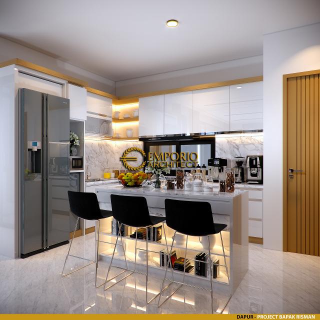 Desain Dapur Rumah Modern 3 Lantai Bapak Risman di Bintaro, Jakarta Selatan