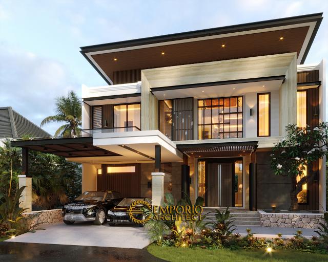 Gambar 1 Desain Rumah Modern 3 Lantai Ibu Melisa di  Sentul, Bogor, Jawa Barat