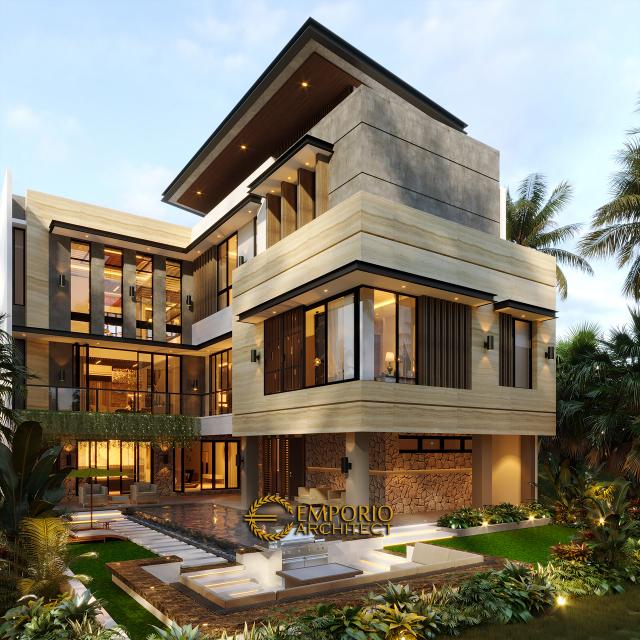 Gambar 2 Desain Rumah Modern 3 Lantai Ibu Melisa di  Sentul, Bogor, Jawa Barat