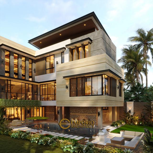 Gambar 3 Desain Rumah Modern 3 Lantai Ibu Melisa di  Sentul, Bogor, Jawa Barat