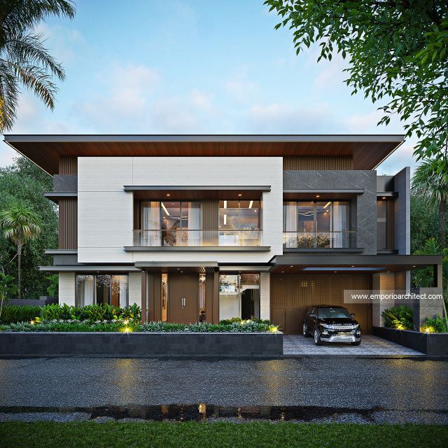 Gambar 1 Desain Rumah Modern 3 Lantai Bapak SYD 1714 di  Bandar Lampung