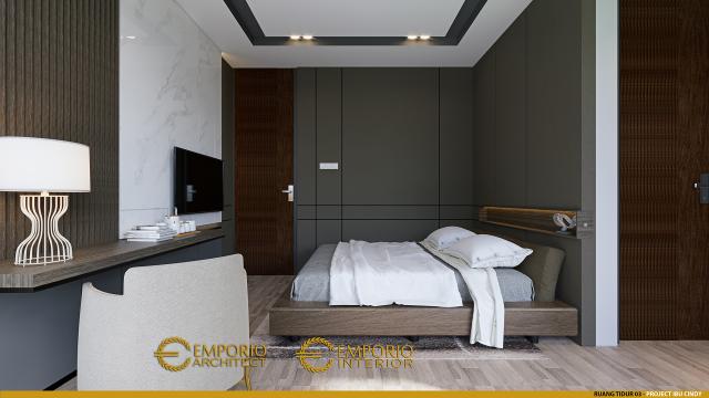 Desain Kamar Tidur 3 Rumah Modern 3 Lantai Ibu Cindy di Bekasi, Jawa Barat