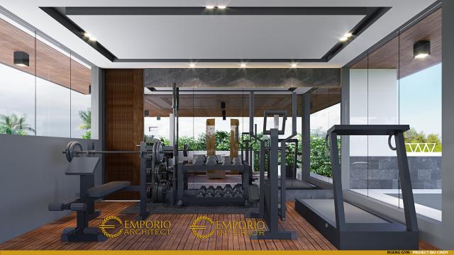 Desain Ruang Gym Rumah Modern 3 Lantai Ibu Cindy di Bekasi, Jawa Barat