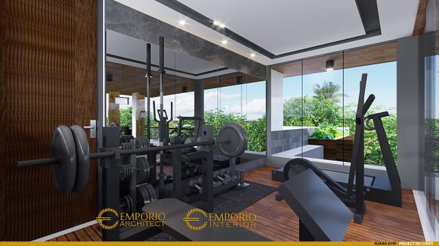 Desain Ruang Gym Rumah Modern 3 Lantai Ibu Cindy di Bekasi, Jawa Barat