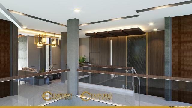 Desain Foyer Rumah Modern 3 Lantai Ibu Cindy di Bekasi, Jawa Barat