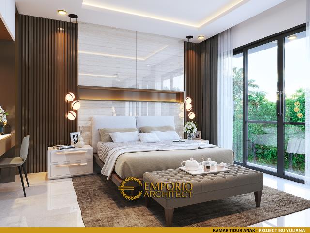 Desain Kamar Tidur Anak Rumah Modern 3 Lantai Ibu Yuliana di Surabaya