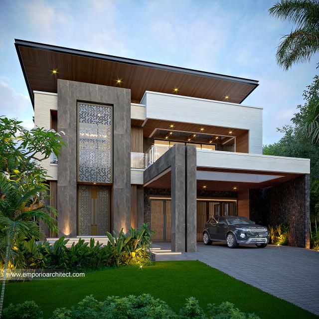 Desain Rumah Modern 3 Lantai Bapak MBK 1491 di  Cibubur, Jakarta Timur