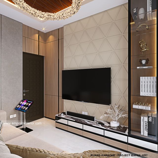 Desain Ruang Karaoke Rumah Modern 3 Lantai Bapak HRC di Jakarta