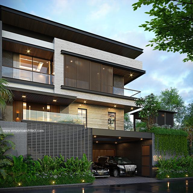 #carportdesign - Mr. HDI 1619 Modern House 3 Floors Design - Jakarta Timur - Code 33886