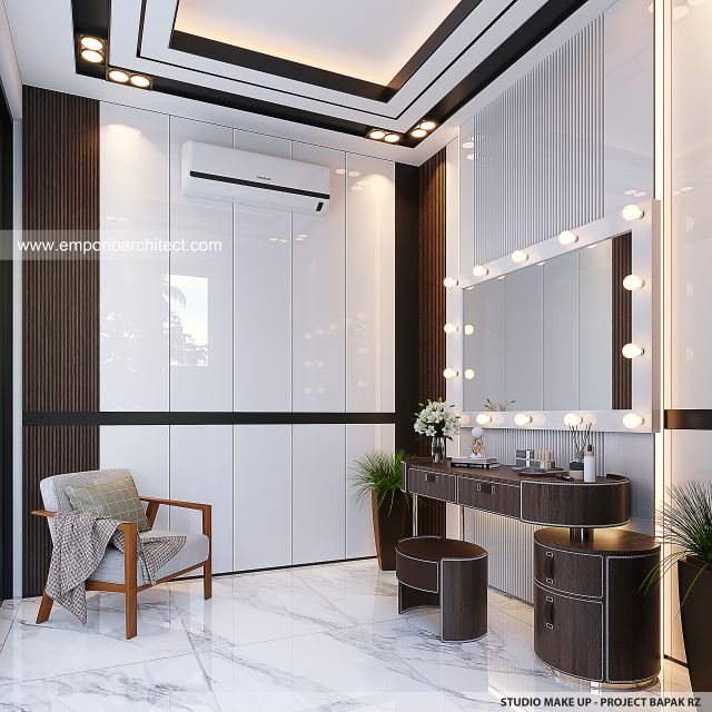 Desain Studio Make Up Rumah Modern 3 Lantai Bapak RZ di Cipinang, Jakarta Timur