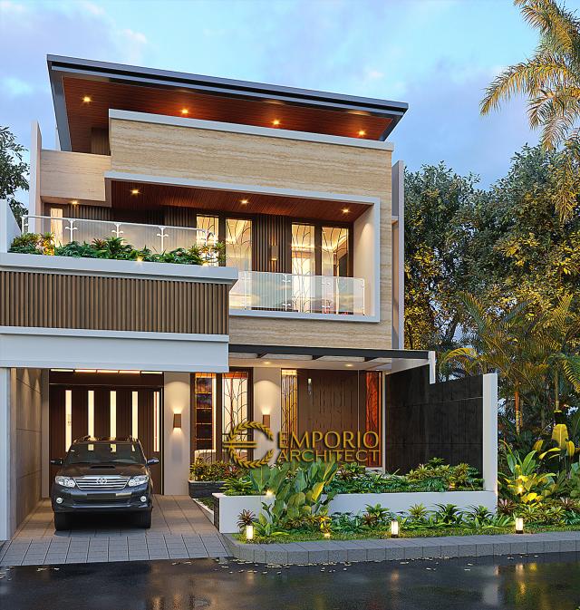 Gambar 1 Desain Rumah Modern 3 Lantai Bapak Suwandi di  Surabaya