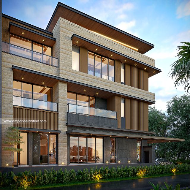 Gambar 3 Desain Rumah Modern 3 Lantai Bapak HDY 1683 di  Jakarta