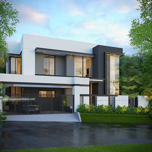 Gambar 1 Desain Rumah Modern 3 Lantai Bapak JHD 1875 di  Balikpapan