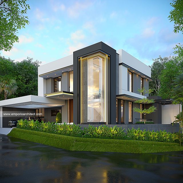 Gambar 2 Desain Rumah Modern 3 Lantai Bapak JHD 1875 di  Balikpapan