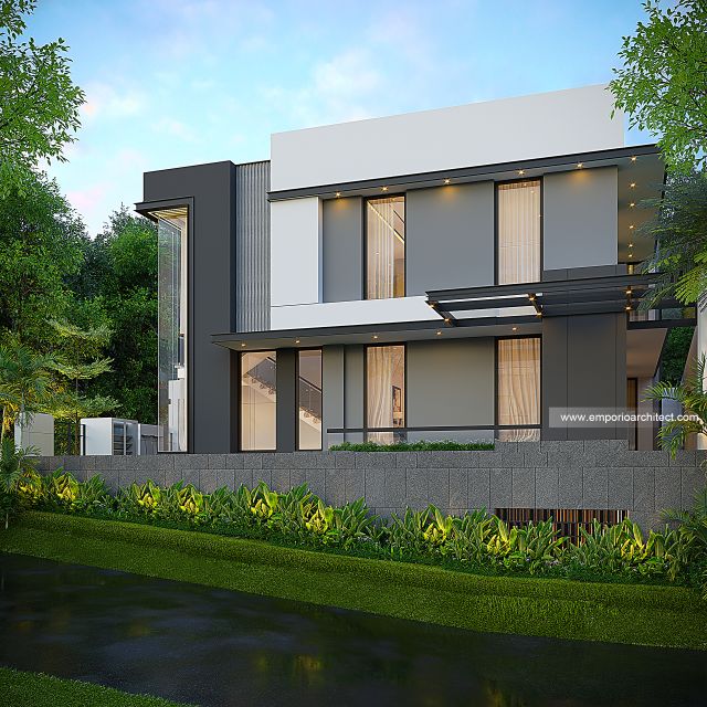 Gambar 3 Desain Rumah Modern 3 Lantai Bapak JHD 1875 di  Balikpapan