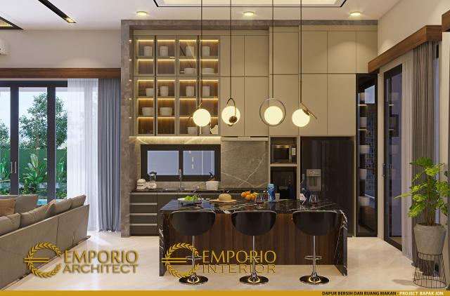 Desain Dapur Bersih Rumah Modern 3 Lantai Bapak Jon di Jakarta Selatan