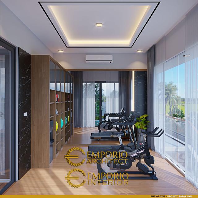 Desain Ruang Gym Rumah Modern 3 Lantai Bapak Jon di Jakarta Selatan