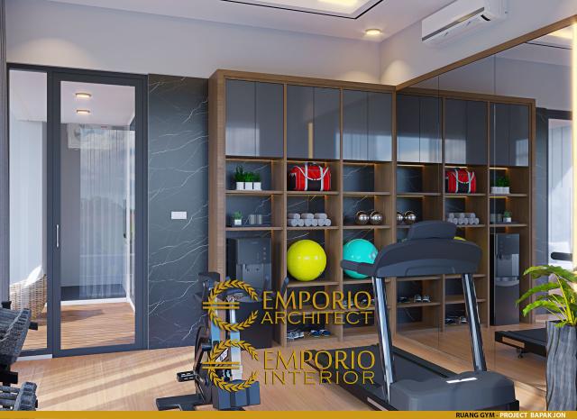 Desain Ruang Gym Rumah Modern 3 Lantai Bapak Jon di Jakarta Selatan