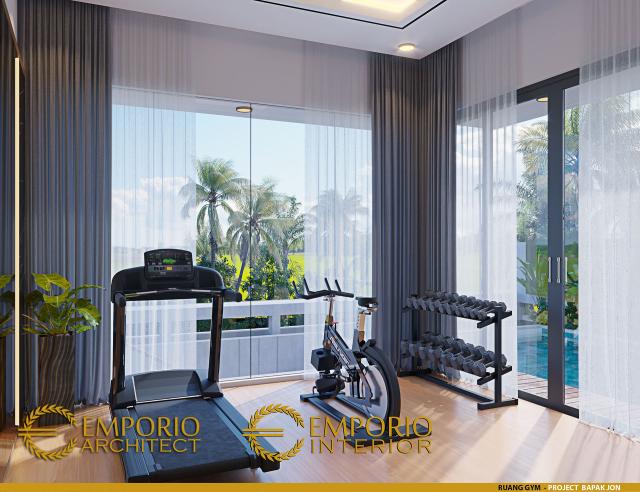 Desain Ruang Gym Rumah Modern 3 Lantai Bapak Jon di Jakarta Selatan