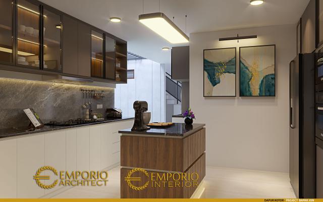 Desain Dapur Kotor Rumah Modern 3 Lantai Bapak Jon di Jakarta Selatan