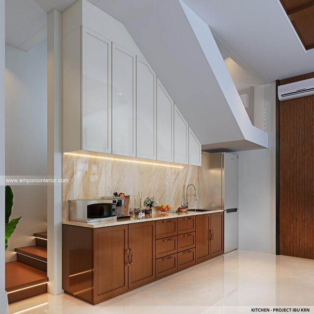 Desain Dapur Rumah Modern 3 Lantai Ibu KRN di Bintaro, Jakarta Selatan