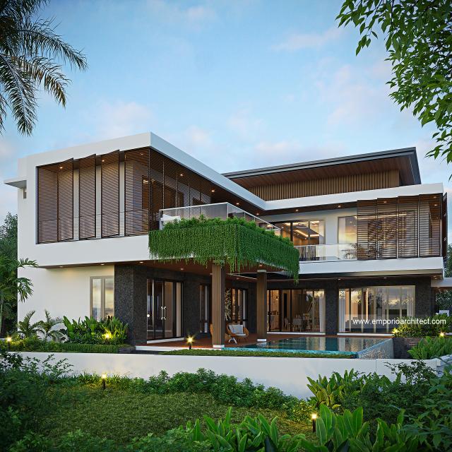 Gambar 3 Desain Rumah Modern 3 Lantai Bapak SNL 1745 di  Batam