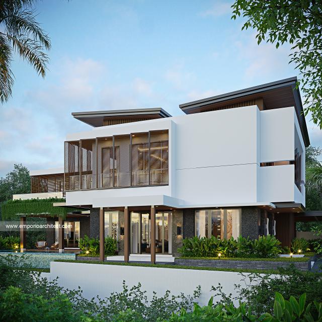 Gambar 2 Desain Rumah Modern 3 Lantai Bapak SNL 1745 di  Batam