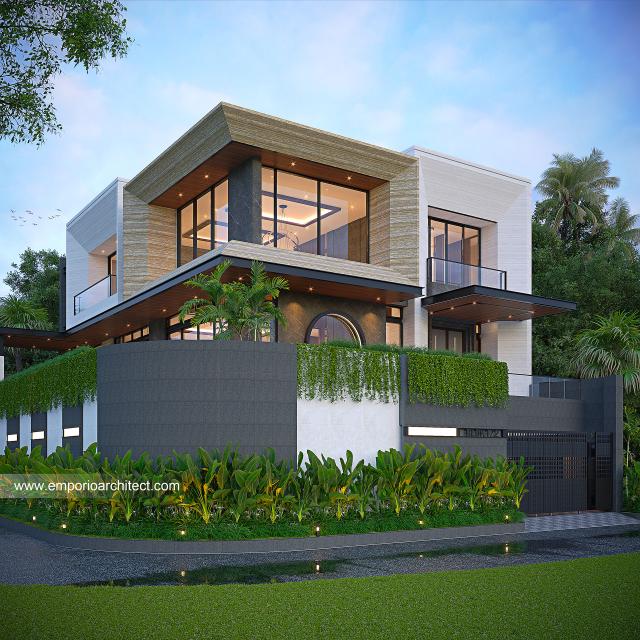 Desain Rumah Modern 3 Lantai Bapak JKO 1576 di  Jakarta