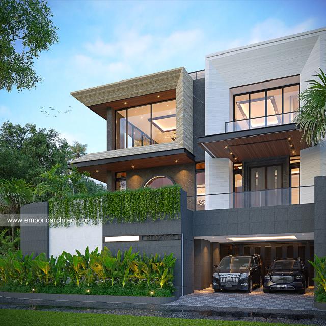 Gambar 2 Desain Rumah Modern 3 Lantai Bapak JKO 1576 di  Jakarta