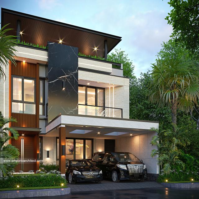 Gambar 2 Desain Rumah Modern 3 Lantai Bapak HRR 1780 di  Balikpapan