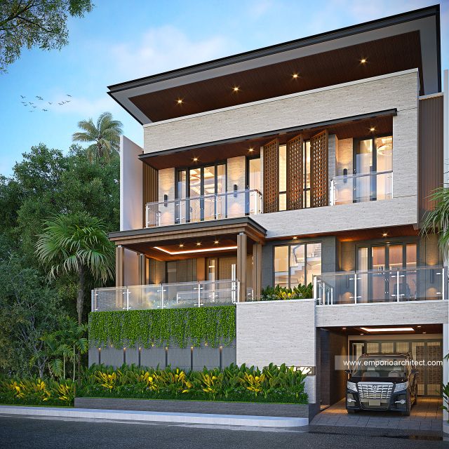 Gambar 2 Desain Rumah Modern 3 Lantai Ibu ITN 1776 di  Bandung