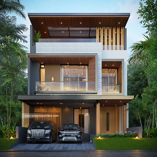 #3floorshousedesign - Mrs. GTS 1879 Modern House 3 Floors Design - Semarang - Code 41013