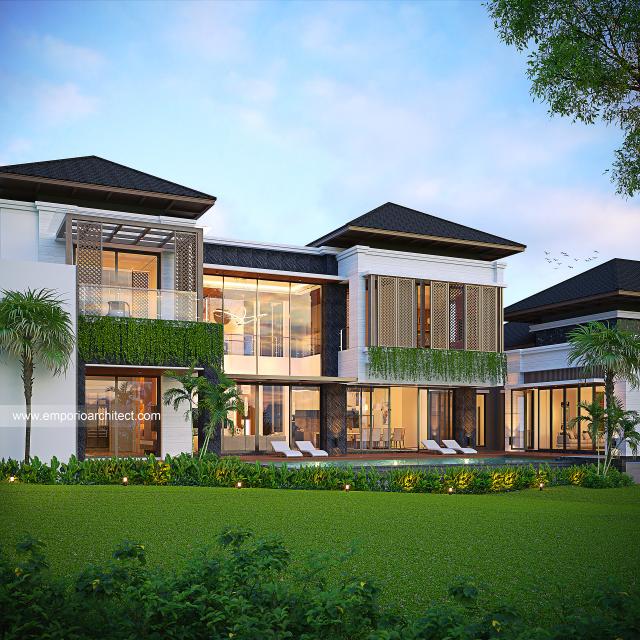 Desain Tampak Samping 2 Rumah Modern 3 Lantai Bapak ED di Cibubur, Jakarta Timur