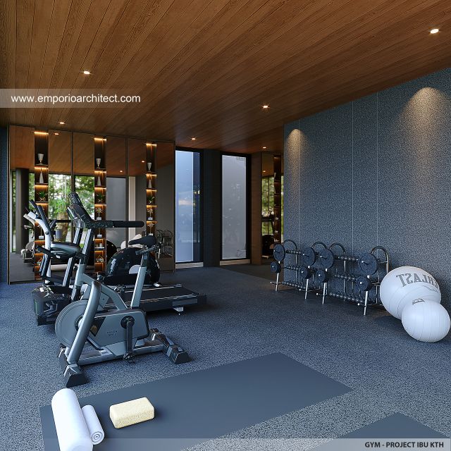 Desain Ruang Gym Rumah Modern 3 Lantai Ibu KTH di Jepara, Jawa Tengah