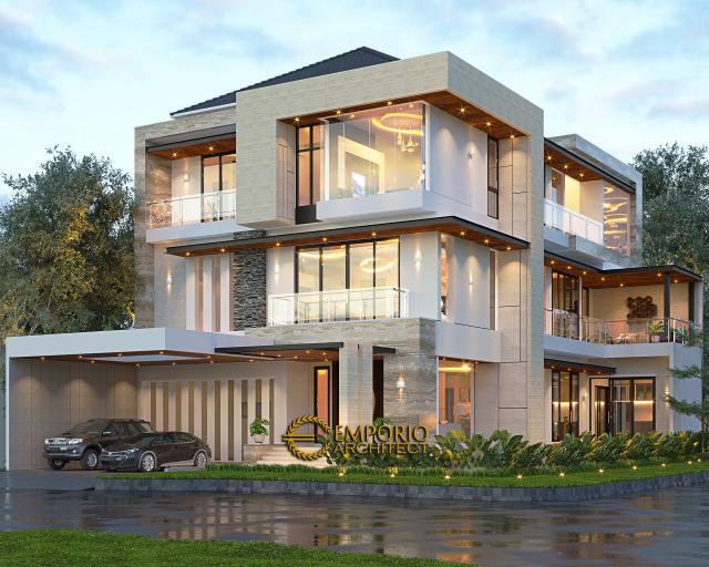 Desain Rumah Modern 3 Lantai Bapak WJA di  PIK, Jakarta