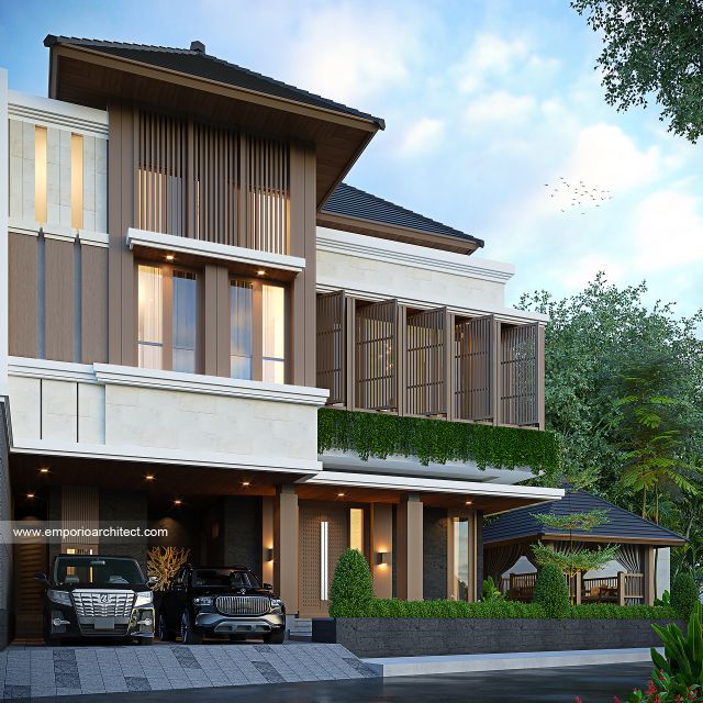 Desain Rumah Modern 3 Lantai Ibu MG di  BSD, Tangerang Selatan