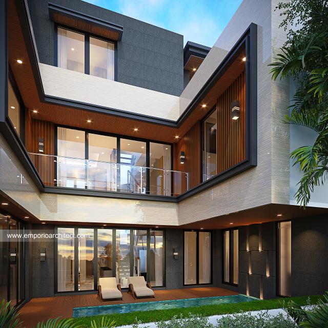 Gambar 3 Desain Rumah Modern 3 Lantai Bapak HMN 1605 di  Samarinda