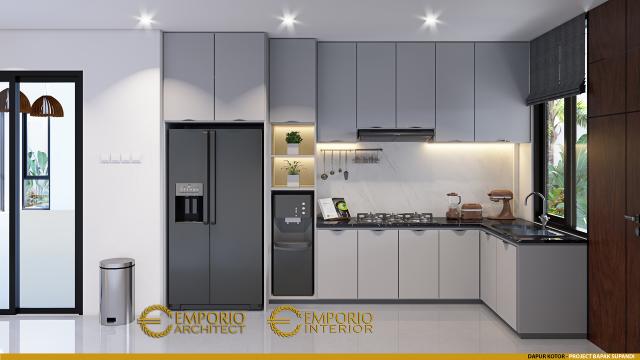 Desain Dapur Kotor Rumah Modern 3 Lantai Bapak Supandi di Jakarta