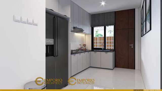 Desain Dapur Kotor Rumah Modern 3 Lantai Bapak Supandi di Jakarta