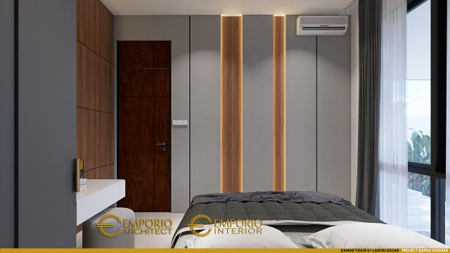 Desain Kamar Tidur 1 Lantai Dasar Rumah Modern 3 Lantai Bapak Supandi di Jakarta