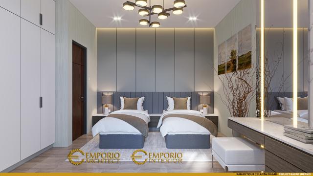 Desain Kamar Tidur 2 Lantai Dasar Rumah Modern 3 Lantai Bapak Supandi di Jakarta