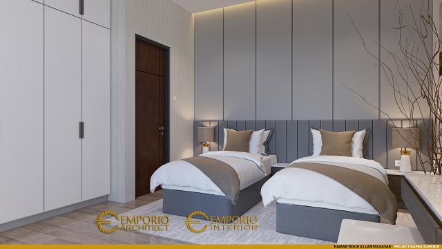 Desain Kamar Tidur 2 Lantai Dasar Rumah Modern 3 Lantai Bapak Supandi di Jakarta