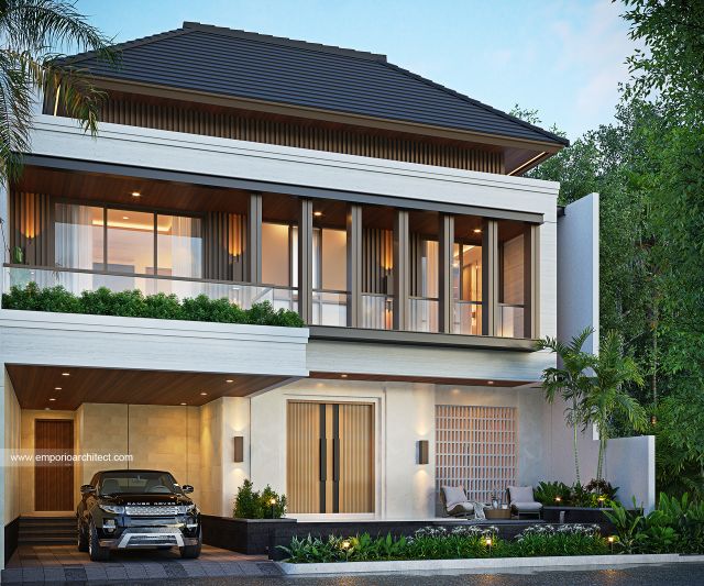 Desain Tampak Depan 3 Rumah Modern 3 Lantai Bapak ADR di Badung, Bali