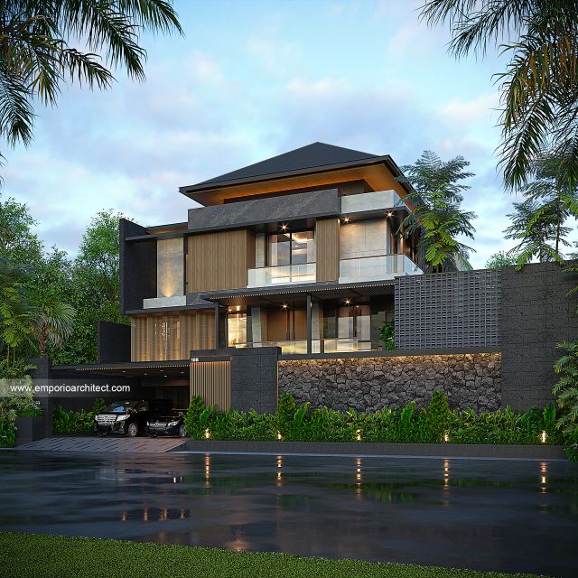 Gambar 2 Desain Rumah Modern 3 Lantai Bapak SNN 1878 di  Bali