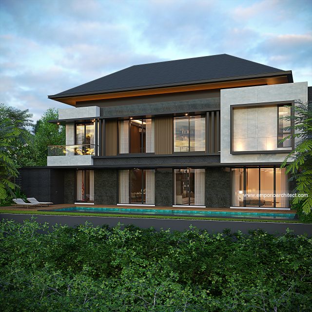 Gambar 3 Desain Rumah Modern 3 Lantai Bapak SNN 1878 di  Bali