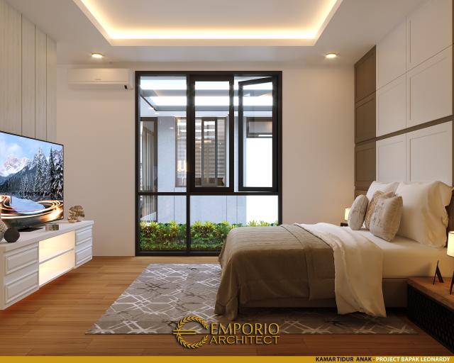 Desain Kamar Tidur Anak Rumah Modern 3 Lantai Bapak Leonardy di Jakarta Utara