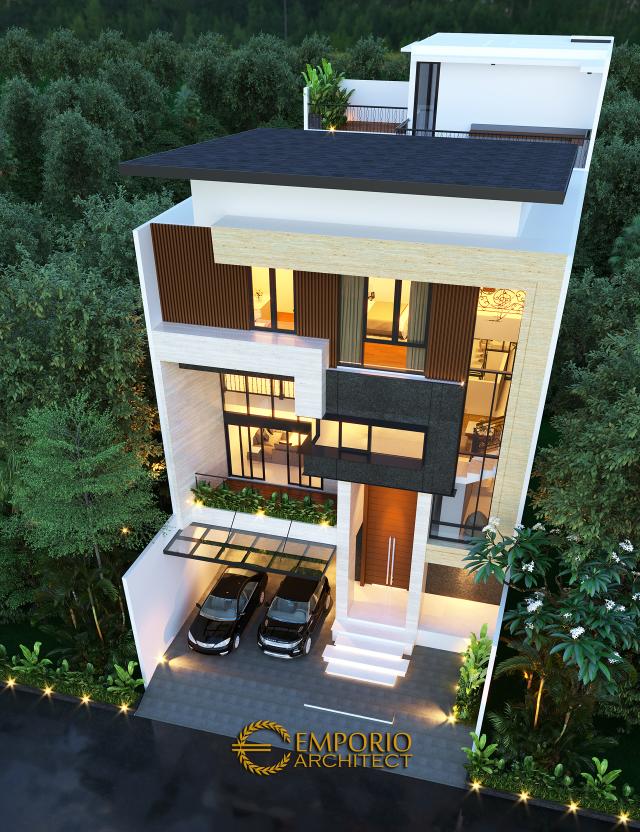 Desain Master Plan Rumah Modern 3 Lantai Bapak Leonardy di Jakarta Utara