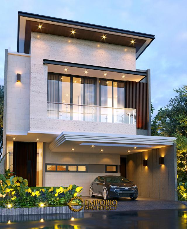 Gambar 1 Desain Rumah Modern 3 Lantai Bapak Anton di  Jakarta