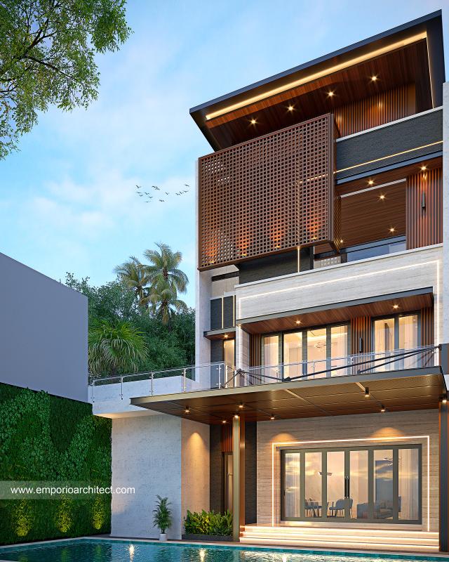 Gambar 2 Desain Rumah Modern 3 Lantai Ibu WNN 1539 di  Samarinda