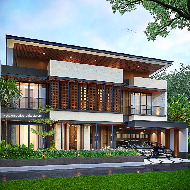 Gambar 2 Desain Rumah Modern 3 Lantai Bapak SHR 1829 di  Balikpapan